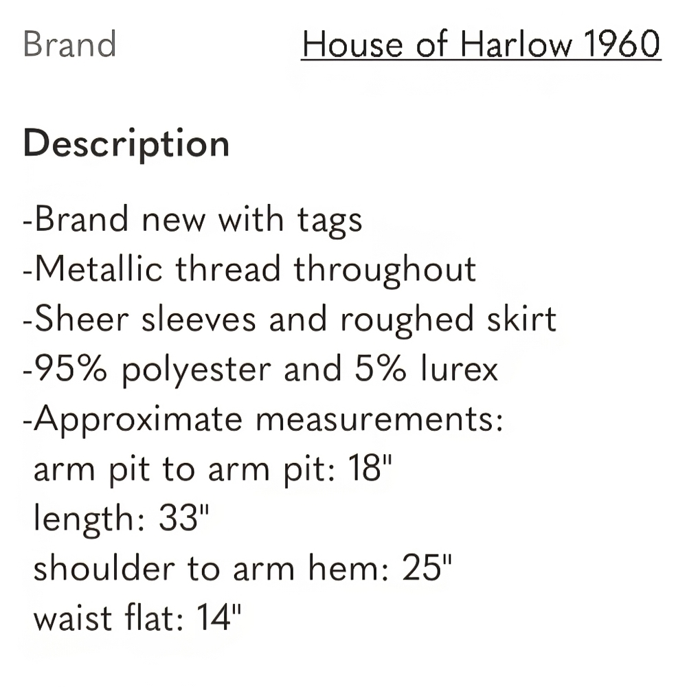 NWT HOUSE OF HARLOW 1960 Black Ruched Mini Dress in Size 6 - Picture 9 of 10
